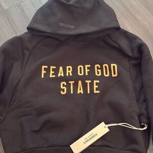 Essentials fear of god state womens hoodie NWT black jacket